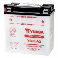 Baterie YUASA 12V 9Ah  YB9L-A2 (dodáváno bez kyselinové náplně)